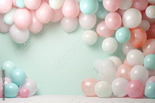 Joyful Celebration with Pastel Balloons