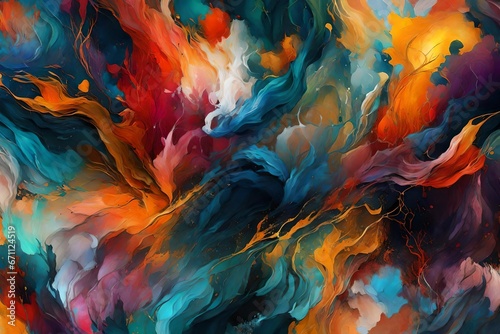 Backgrounds and wallpapers made from abstract paintings combine various hues and textures