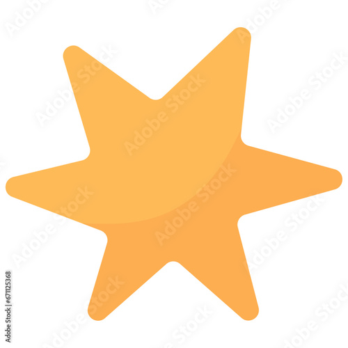 Hand-Drawn Star Element. Vector Icon