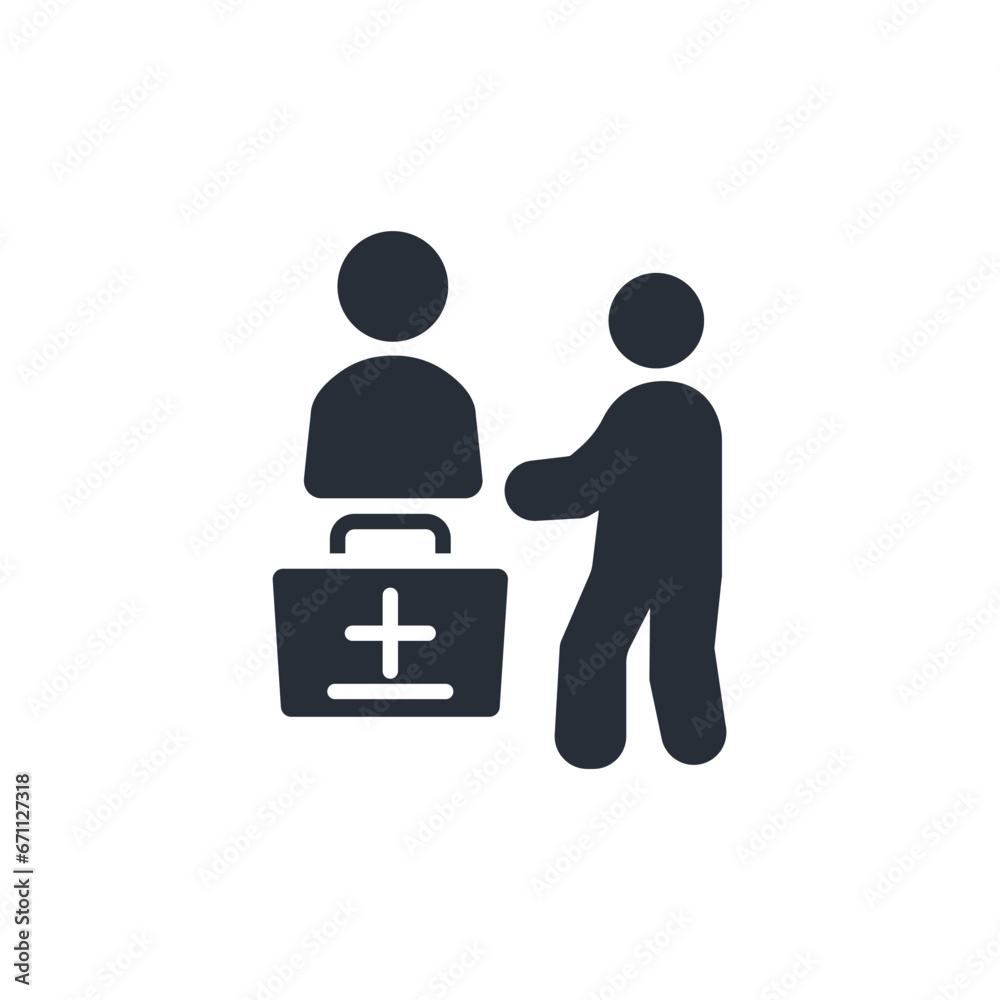 hospitalization icon. vector.Editable stroke.linear style sign for use web design,logo.Symbol illustration.