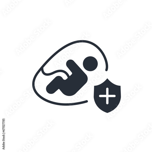 pregnancy icon. vector.Editable stroke.linear style sign for use web design,logo.Symbol illustration.