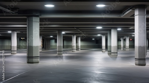 Empty Underground Car Parking