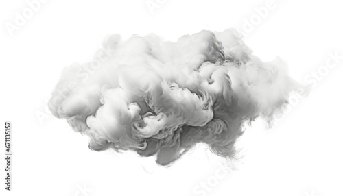 white smoke isolated on transparent background cutout