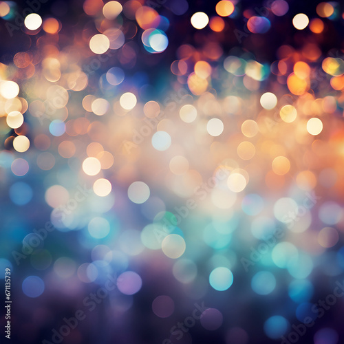 Abstract Colored Glowing Bokeh Background