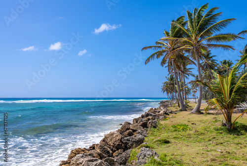 View of Caribbean beach on San Andres Island, Colombia.