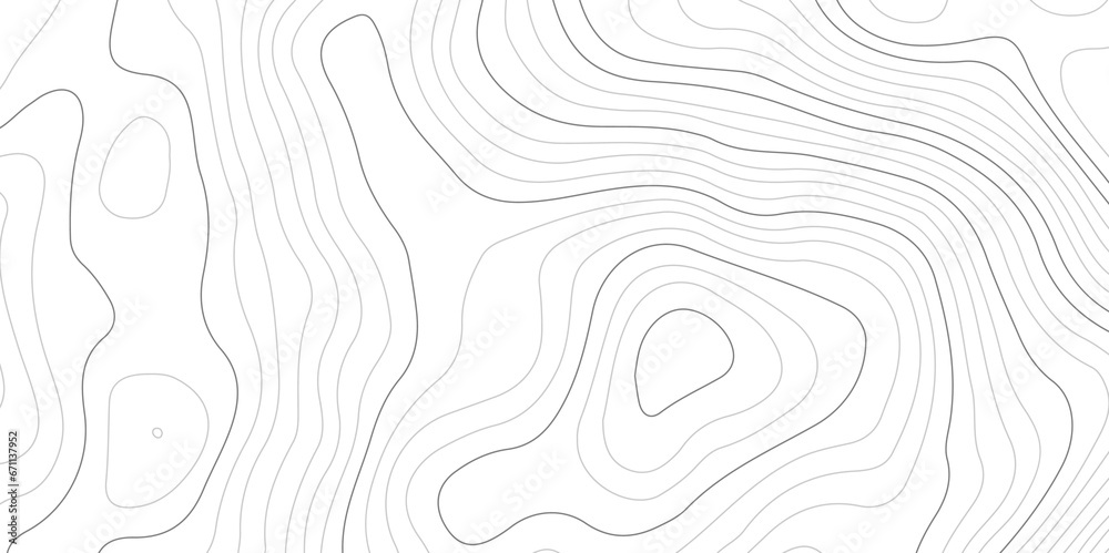 Abstract wavy topographic map. Abstract wavy and curved lines background. Abstract geometric topographic contour map background.