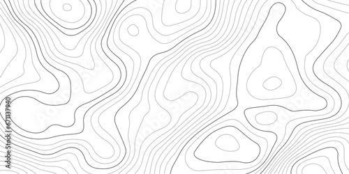 Topographic line contour map background. Abstract wavy topographic map and curved lines background. Abstract geographic wave grid line map.