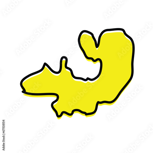 Salta state map in vector form. Argentina country state.