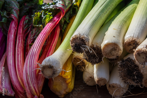 Angebote eines Obst und Gemüsestandes beim Bauernmarkt im Freilichtmuseum Molfsee