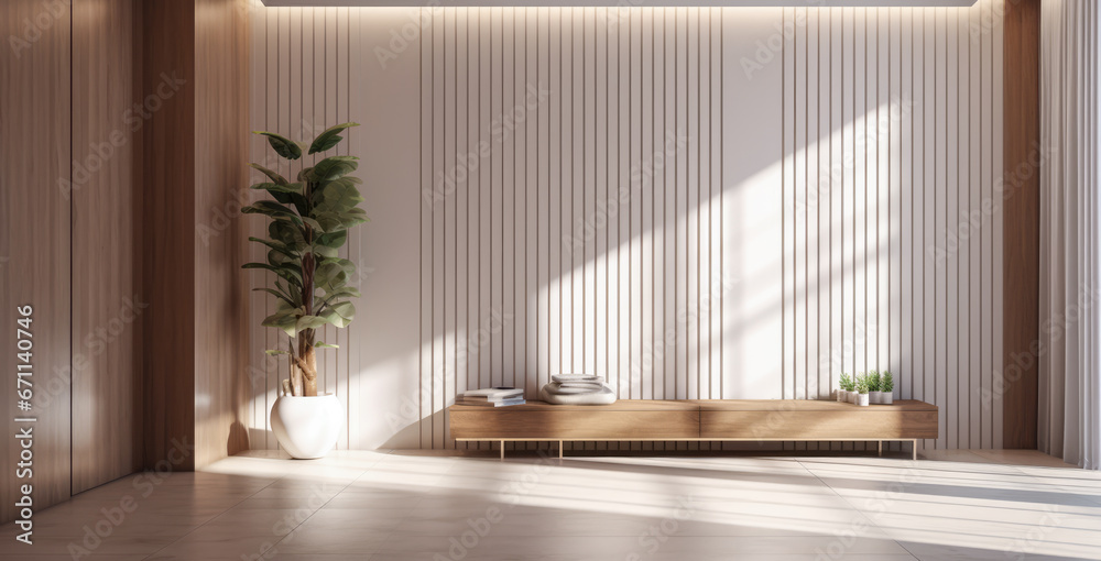 Luxurious empty room with minimal decoration. Luxurious empty room with minimal decoration.