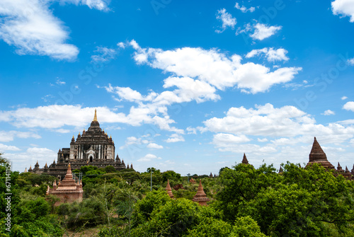 View at the Thatbyinnyu Pahto - Bagan's highest temple, Bagan, Myanmar, Asia photo