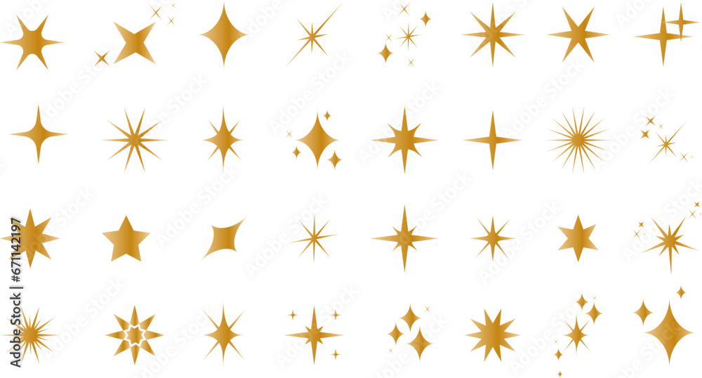 Set of golden sparkles star icons. Star png. Christmas golden star icon. Bright firework .Light gold icon set. Flash,shine sparkle icon,glare,blink star. Set of golden sparkles star icons. Star png. Christmas golden star icon. Bright firework .Light gold icon set. Flash,shine sparkle icon,glare,blink star.
