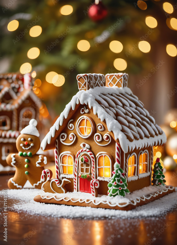 Photo of the Christmas Gibgerbread house cookies Photo of the Christmas Gibgerbread house cookies