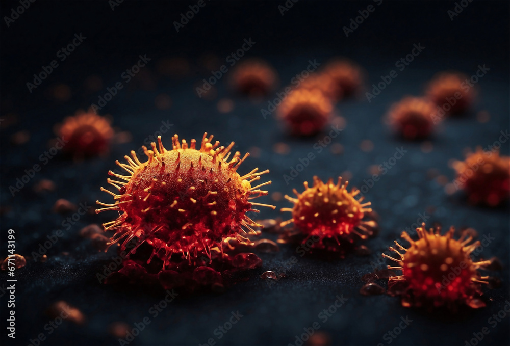 High-resolution macro photography unveils the intricate world of bacteria and viruses in extraordinary detail. Generated Ai High-resolution macro photography unveils the intricate world of bacteria and viruses in extraordinary detail. Generated Ai