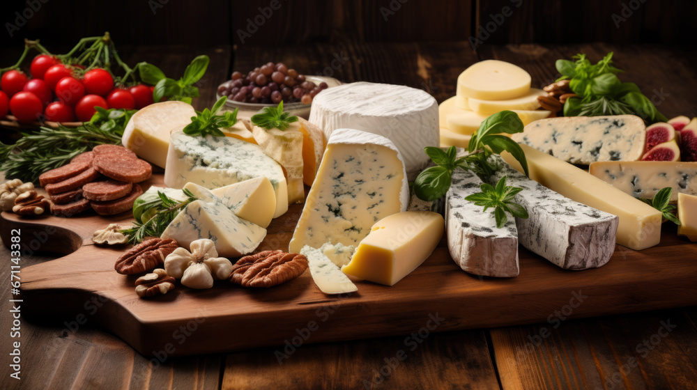Different kinds of delicious cheese on table Different kinds of delicious cheese on table