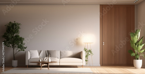 Minimalist room composition