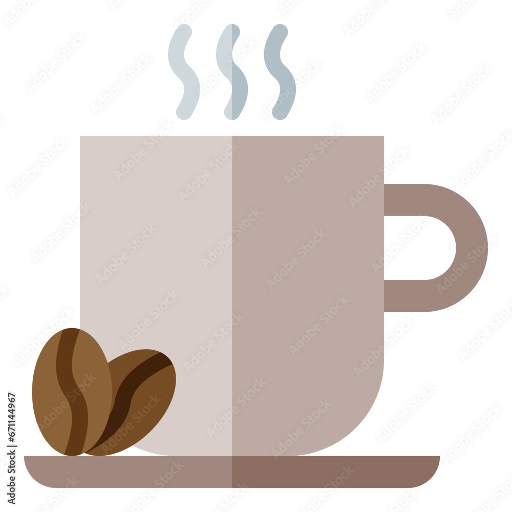 Hot drink icon in flat style. Suitable for logo, web, graphic design, illustration, sticker, books, etc. Hot drink icon in flat style. Suitable for logo, web, graphic design, illustration, sticker, books, etc.