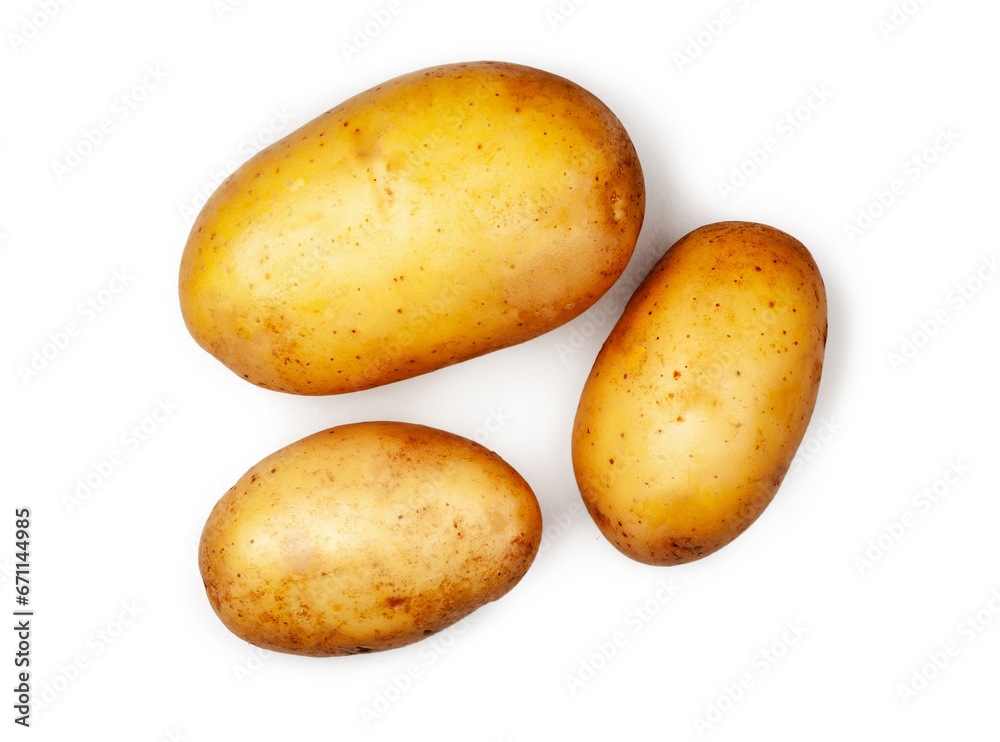 Potatoes isolated on a white background Potatoes isolated on a white background