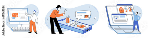 Online advertising vector illustration. Effective management online advertising campaigns ensures optimal results and efficient resource utilization The global nature online advertising enables