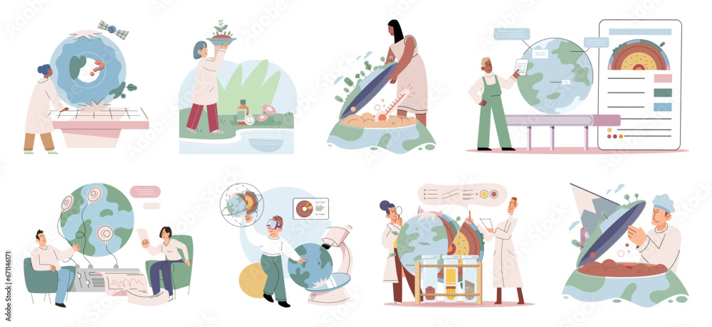 Lab test. Vector illustration. Continuous learning is essential for staying updated with latest research findings Research is systematic process inquiry and data collection Experiments are designed