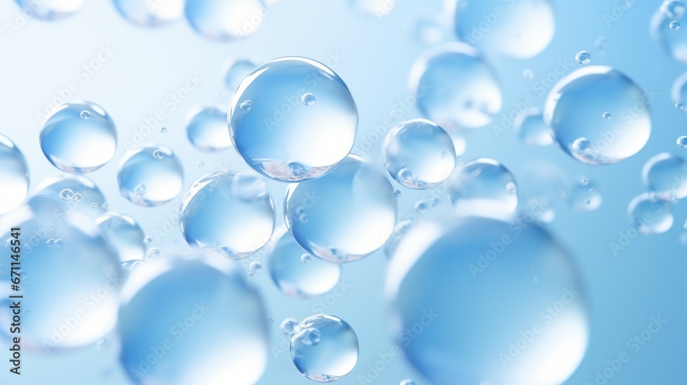 Close-up macro photo of water drops or oil bubbles on blue background. Close-up macro photo of water drops or oil bubbles on blue background.