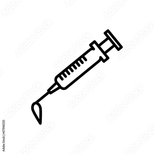 Syringe Icon Vector. Doctors often use syringes to prevent and treat malignant diseases.