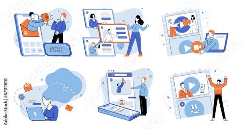 Email marketing vector illustration. Newsletter subscriptions provide effective channel for delivering valuable content to subscribers Crafting compelling messages is essential for engaging recipients
