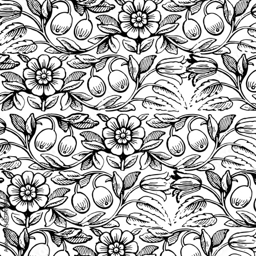 seamless pattern with flowers