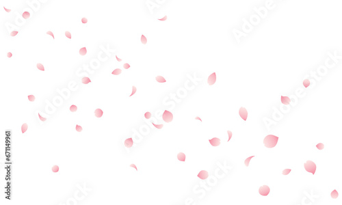 花びら散る桜吹雪のイラスト photo