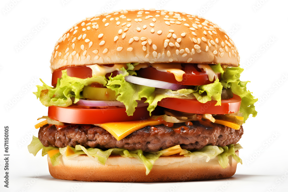 hamburger isolated on white hamburger isolated on white
