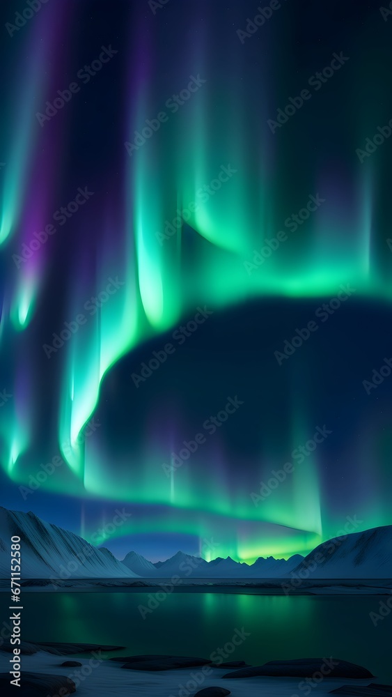 Aurora borealis northern lights