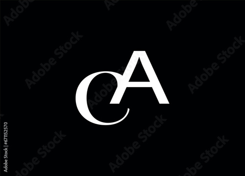AC letter logo design and monogram ,vector logo design