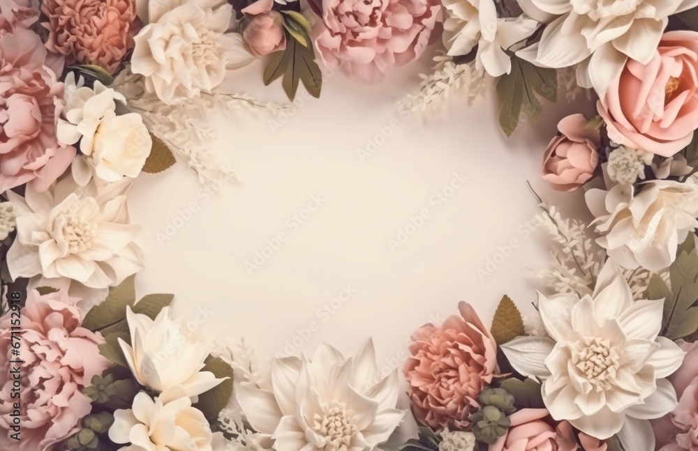 flowers background on old paper flowers background on old paper