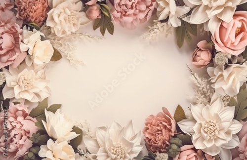 Wallpaper Mural flowers background on old paper Torontodigital.ca