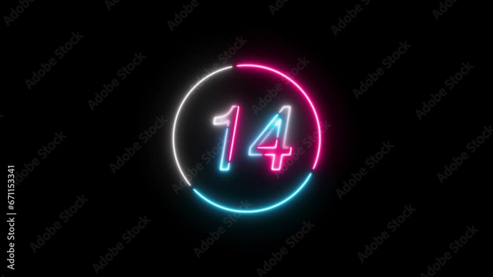 abstract glowing neon countdown timer number animation background 4k abstract glowing neon countdown timer number animation background 4k