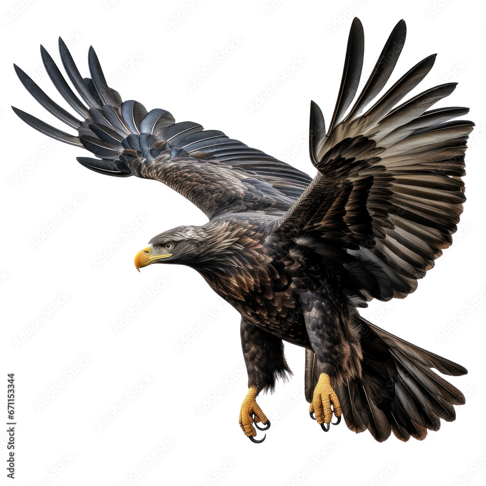 Obraz premium a flying eagle isolated