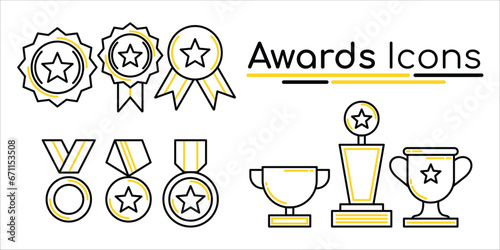 Awards Icons Pack - Vector