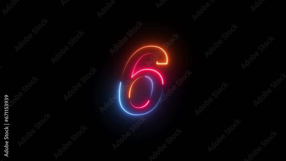 abstract colorful neon countdown timer number animation 4k abstract colorful neon countdown timer number animation 4k