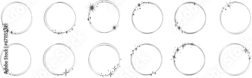 Set of geometric silver frame with a silver sparkles. Silver glitter abstract frames with snowflakes. Luxury silver borders. Frame with glitter and stars for logo, icon, vip card, gift.