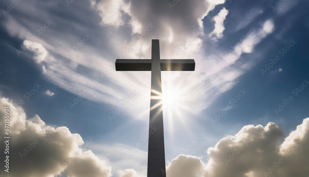 cross with sky background