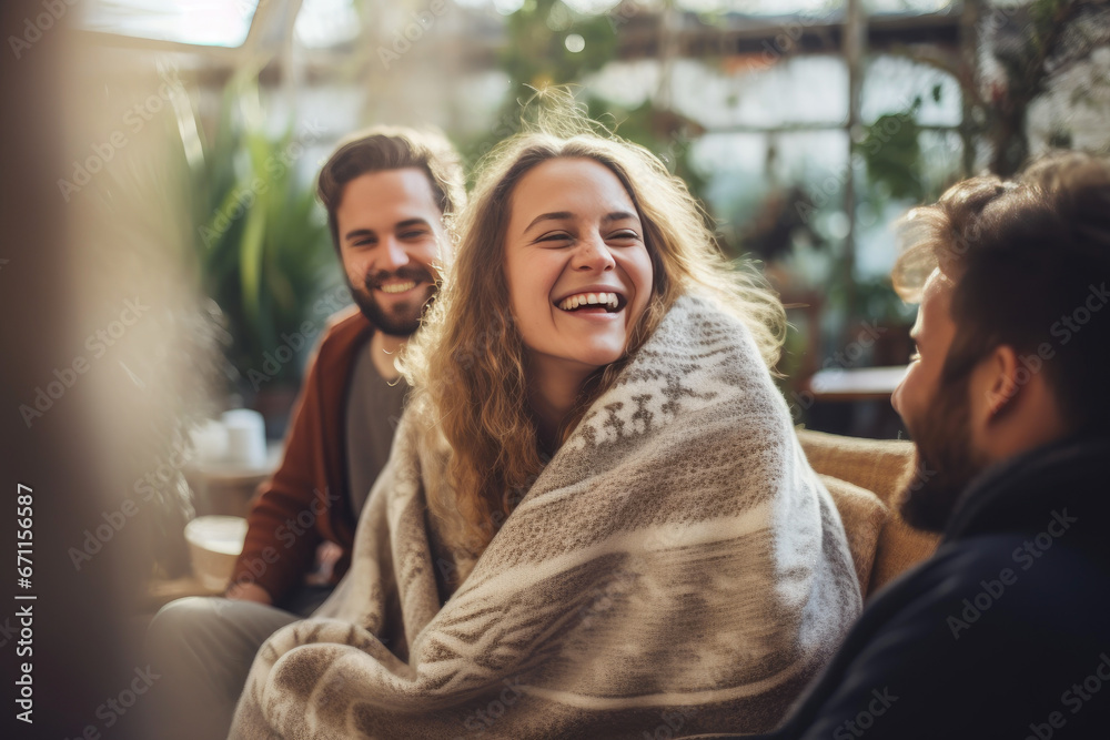 Cherishing Cold Days: Friends on the Winter Terrace Cherishing Cold Days: Friends on the Winter Terrace