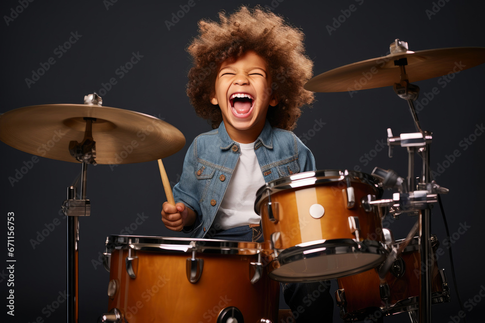 Fototapeta premium Drumming Passion on a Clear Background
