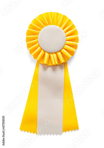 Yellow Award Ribbon