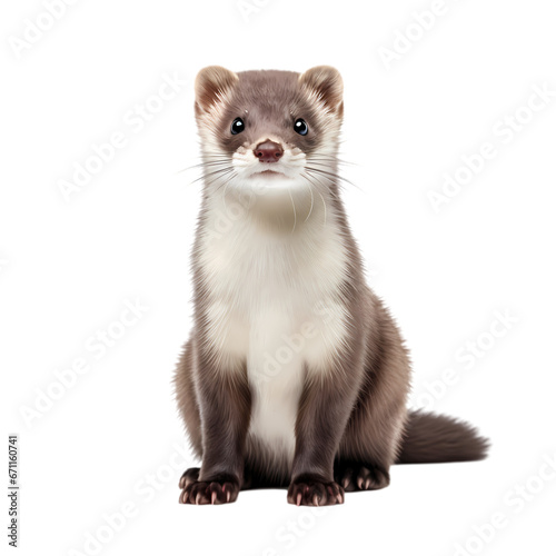 Mink on transparent background