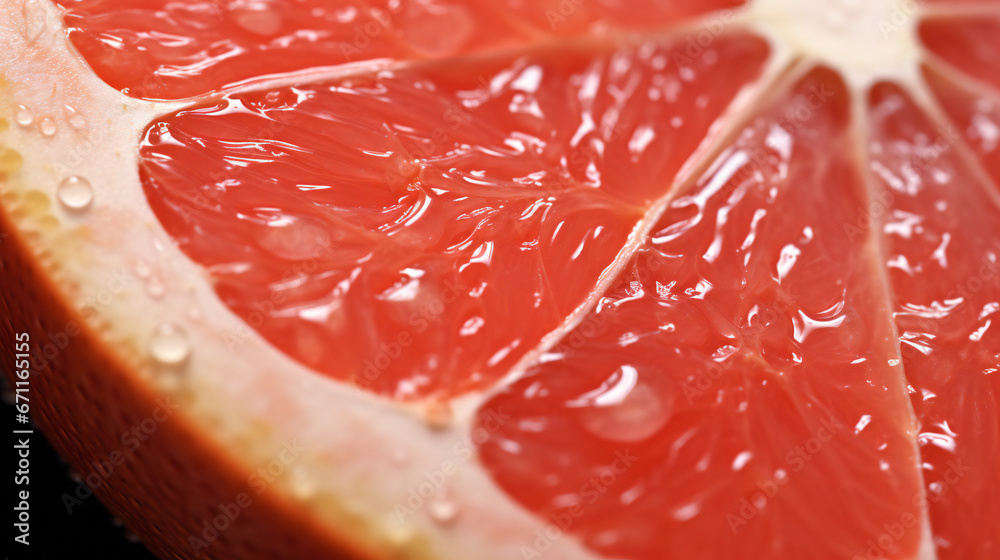 Super Ultra closeup macro of grapefruit. Generative AI. Super Ultra closeup macro of grapefruit. Generative AI.