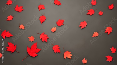 Red Autumn leaf floated on water, red fall background ,red leafs,red leafs background premium stock photo generative ai 