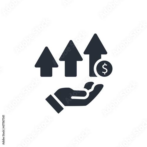 inflation icon. vector.Editable stroke.linear style sign for use web design,logo.Symbol illustration.