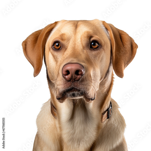 Labrador retriever dog isolated from background