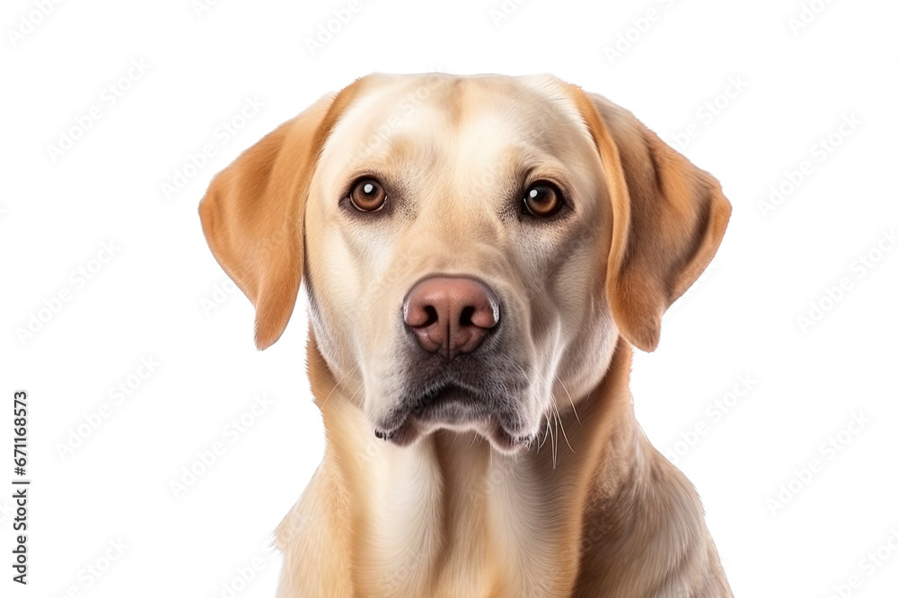 Labrador retriever dog isolated from background