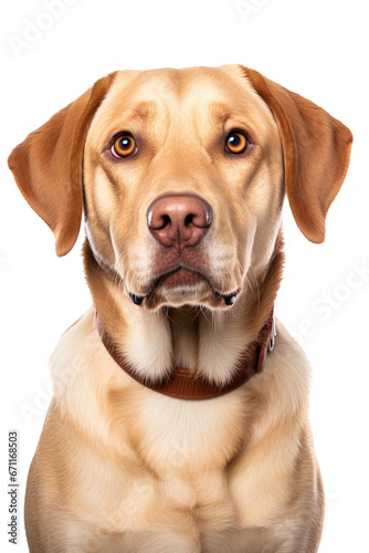 Labrador retriever dog isolated from background